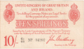 Treasury 10 Shillings, from 1915